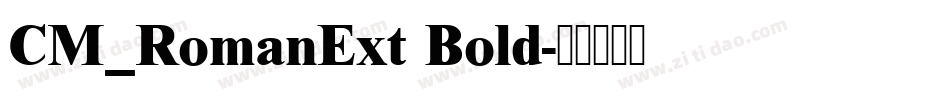 CM_RomanExt Bold字体转换